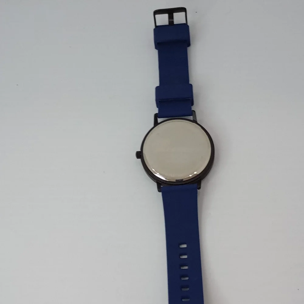 Skechers SR5122W Men 46mm Black & Blue Silicone Watch Japan Movement New Battery